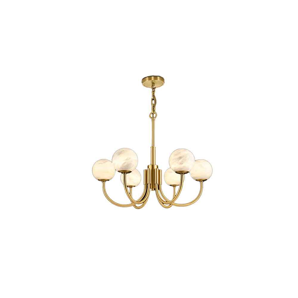 Aurelian Alabaster Globe Chandelier - view 16 | Liootrlamp