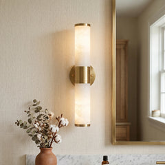 Alabaster Lampatron Cylindrical Wall Lamp