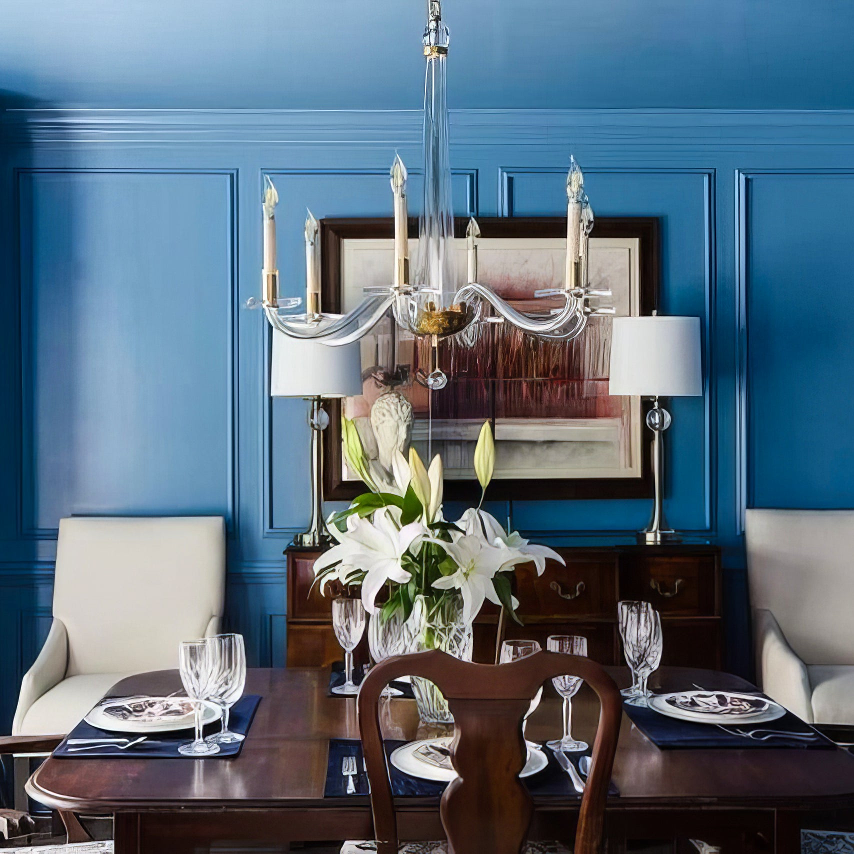 Bernardo Medium Glass Chandelier
