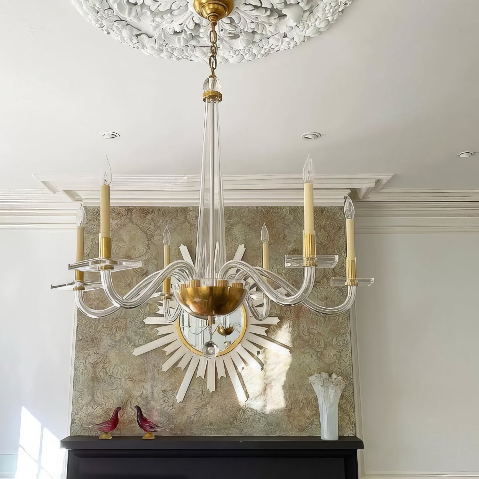 Bernardo Medium Glass Chandelier
