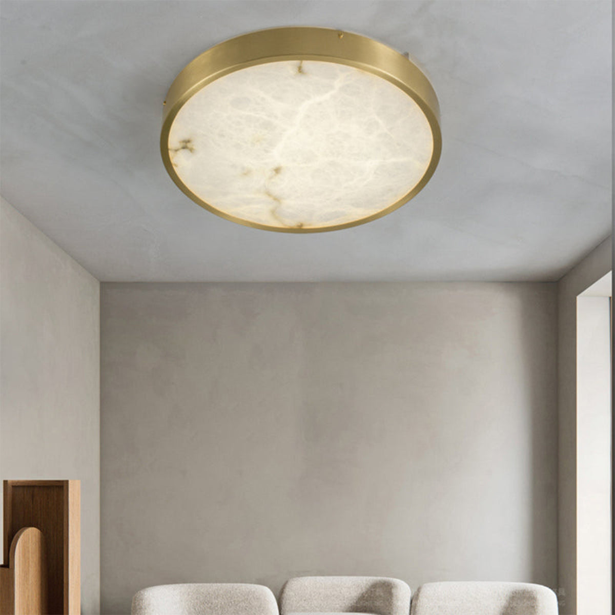 Column Alabaster Round Ceiling Lamp - view 9 | Liootrlamp