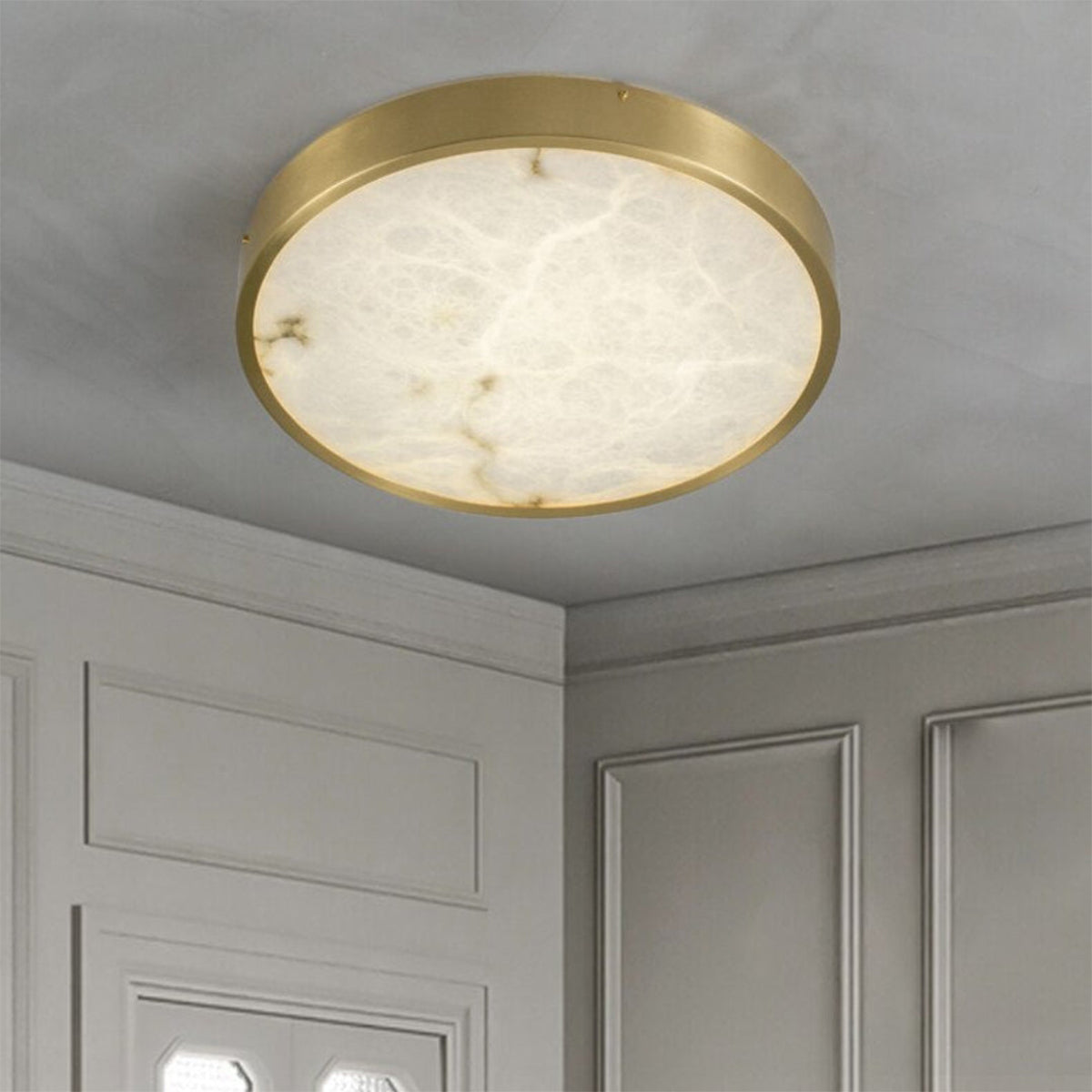 Column Alabaster Round Ceiling Lamp - view 10 | Liootrlamp