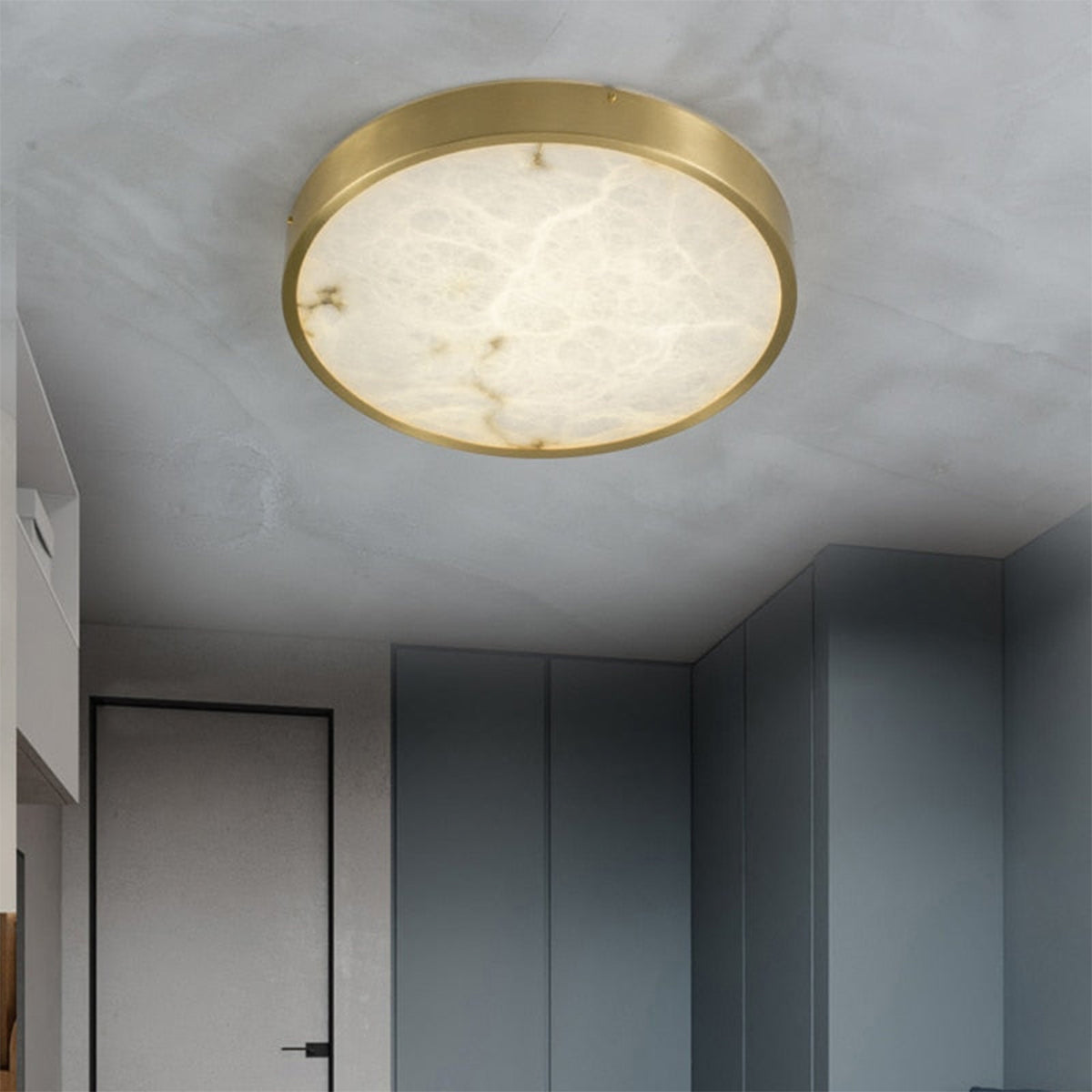 Column Alabaster Round Ceiling Lamp - view 11 | Liootrlamp