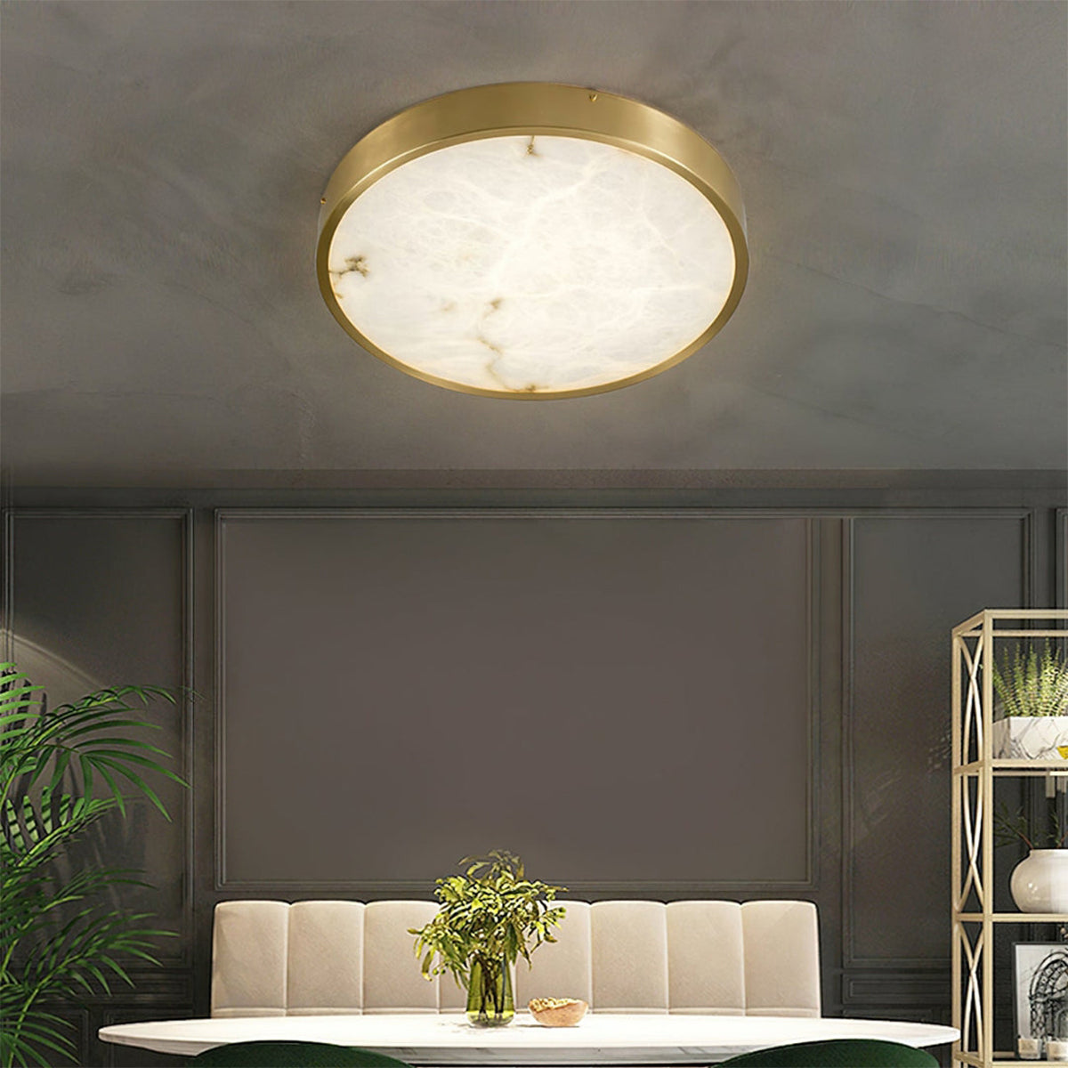 Column Alabaster Round Ceiling Lamp - view 15 | Liootrlamp