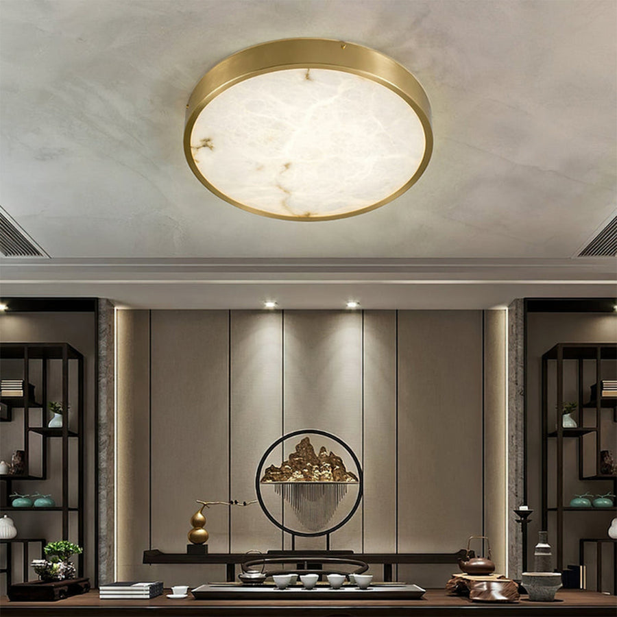 مصباح مرمر بشكل عمود دائري Ceiling