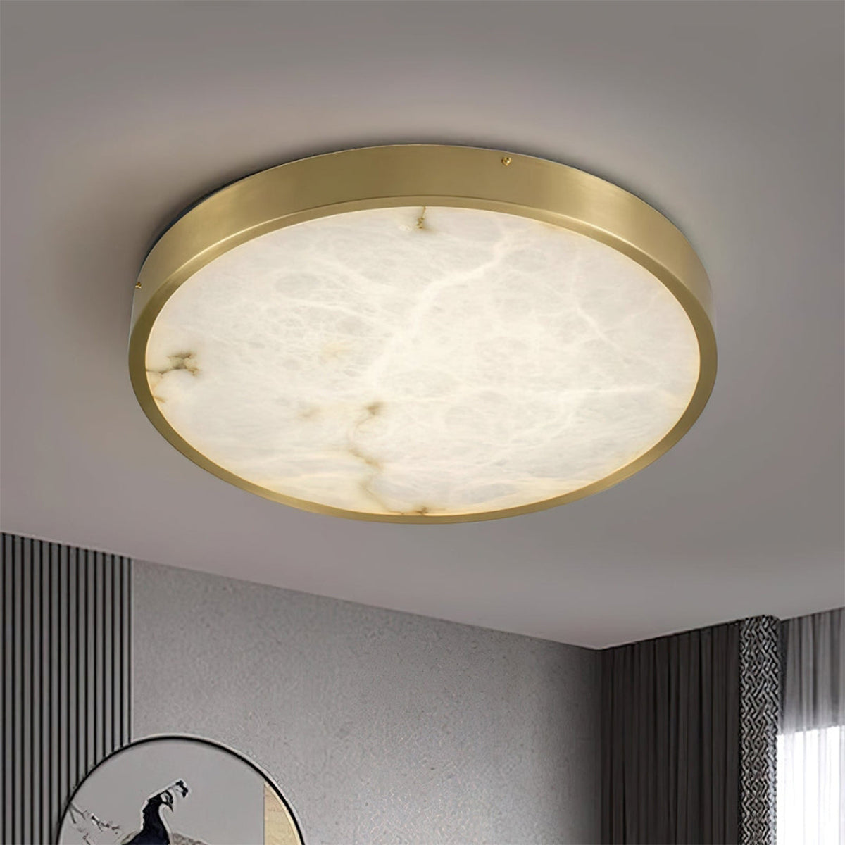 Column Alabaster Round Ceiling Lamp - view 5 | Liootrlamp