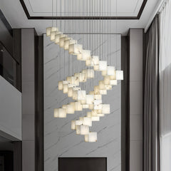 Cube Alabaster Chandelier