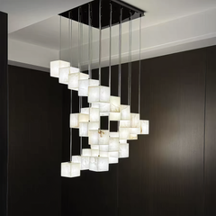 Cube Alabaster Chandelier