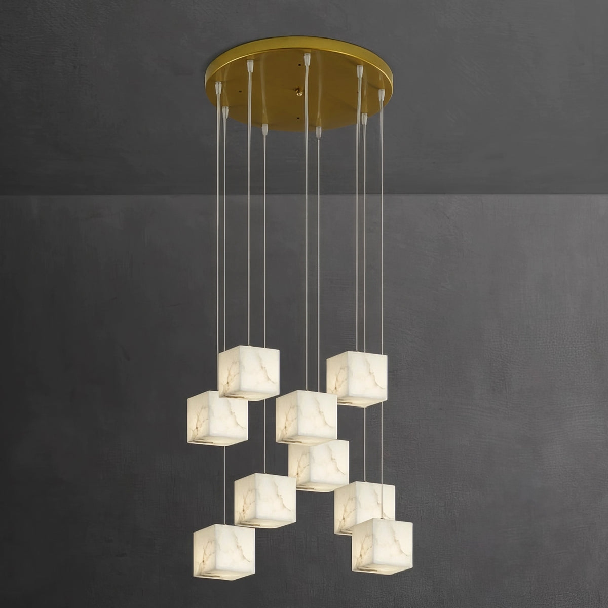 Cube Alabaster Chandelier