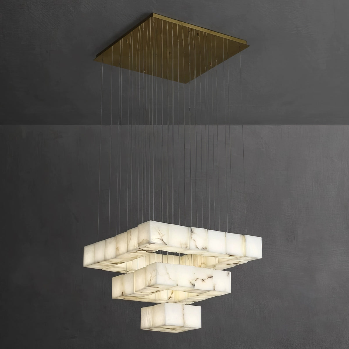 Cube Alabaster Chandelier