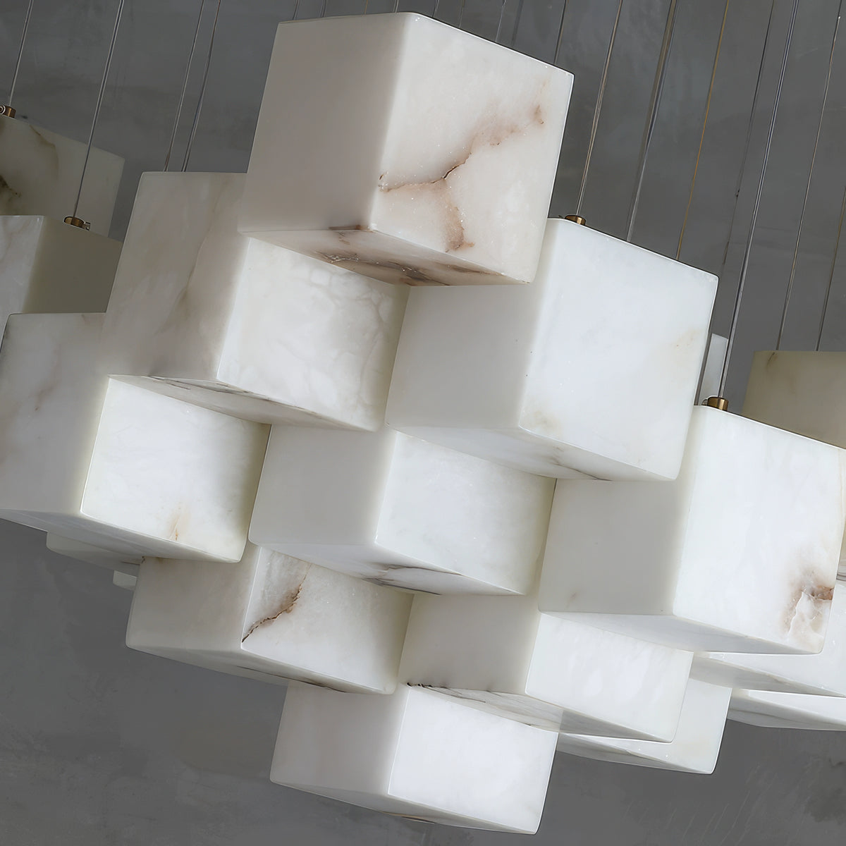 Cube Alabaster Chandelier
