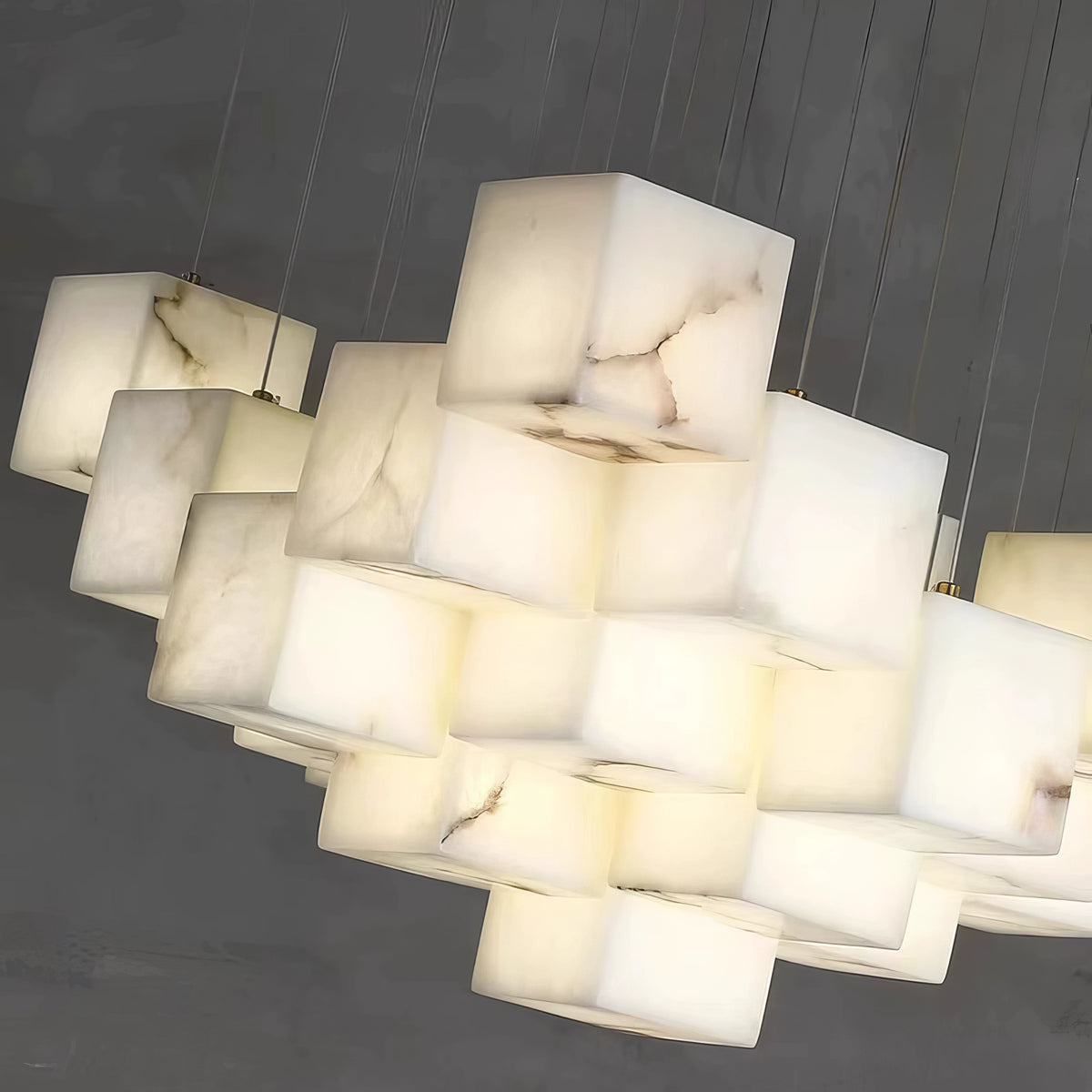 Cube Alabaster Chandelier