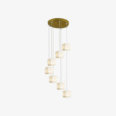 Cube Alabaster Chandelier