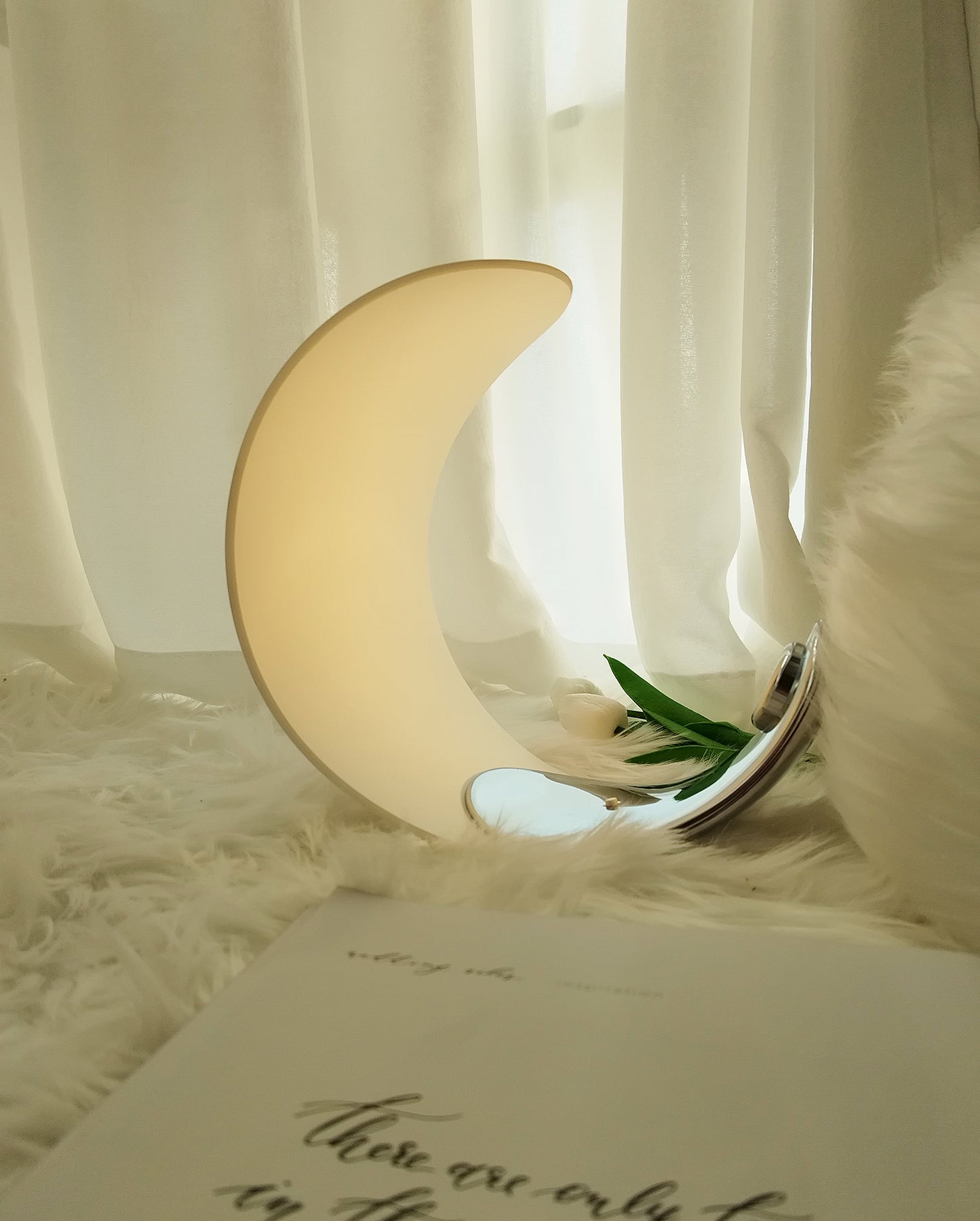 Curly LED Moon Table Lamp