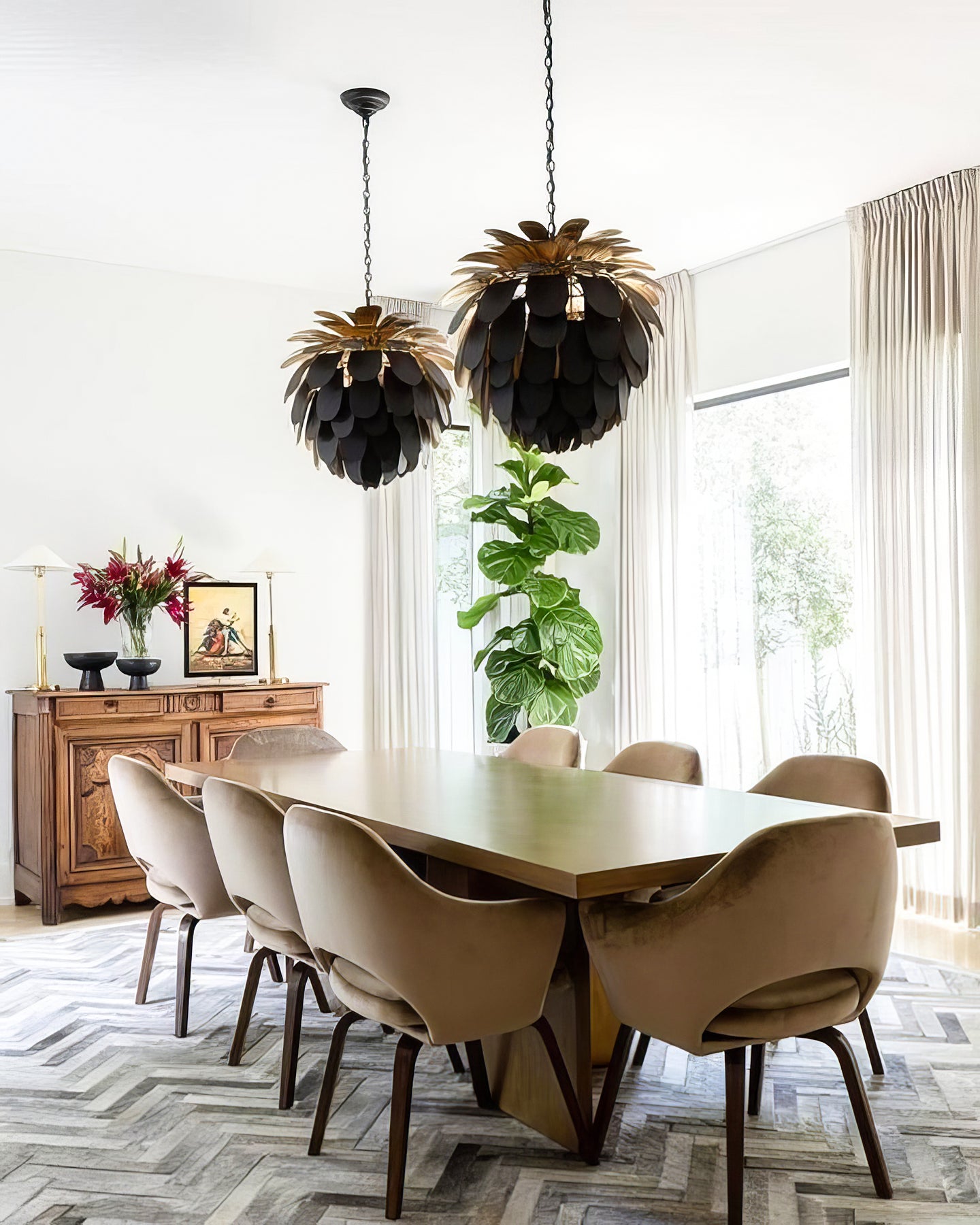 Cynara Large Petal Chandelier