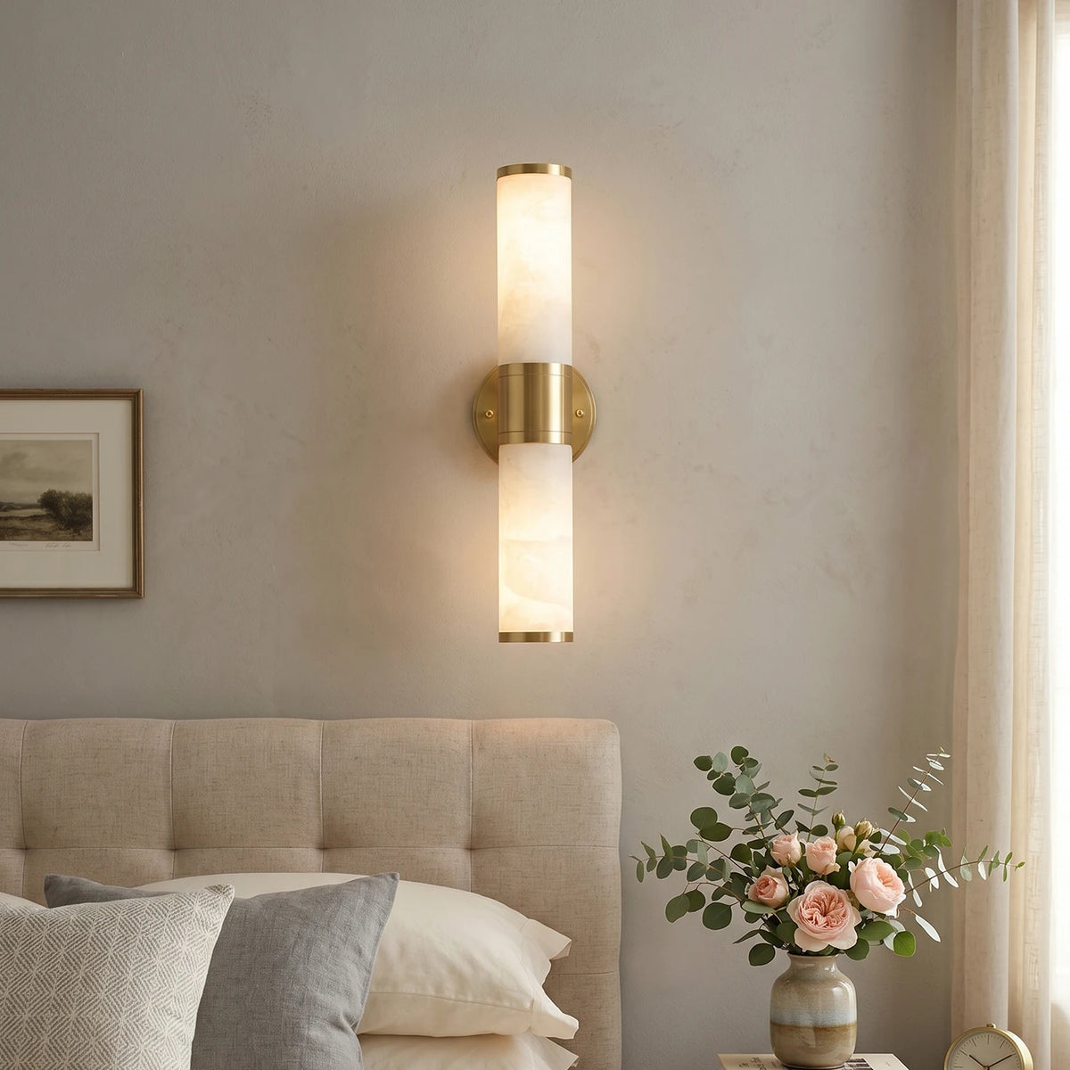Alabaster Lampatron Cylindrical Wall Lamp - view 5 | Liootrlamp