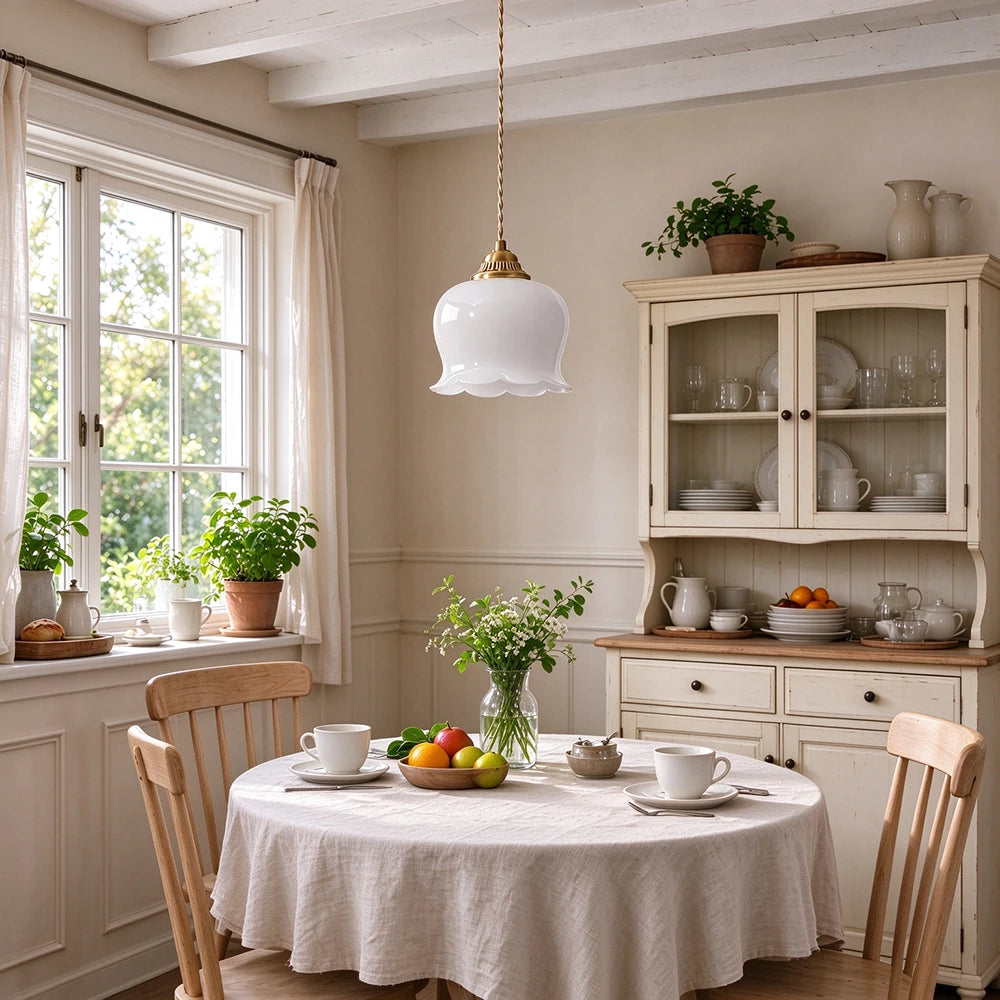 Fleur Scalloped Tulip Pendant Light
