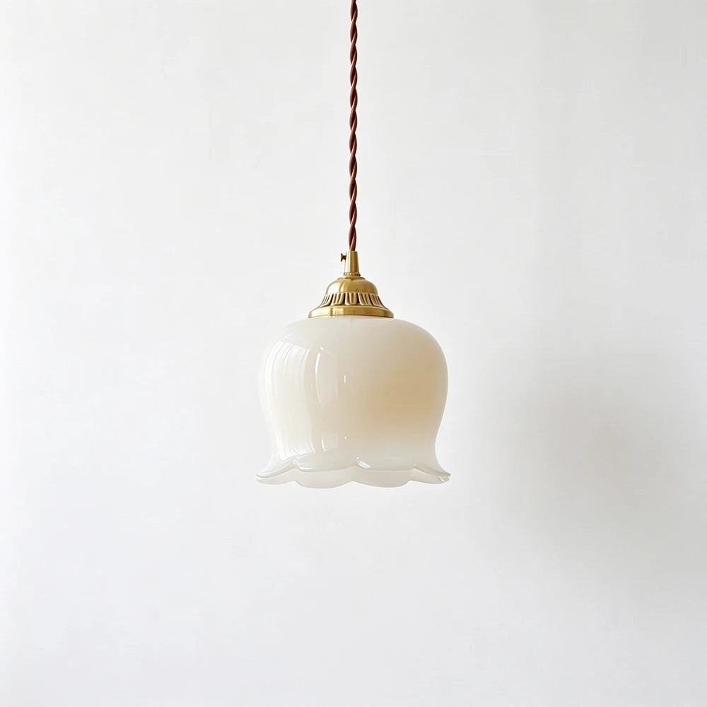 Fleur Scalloped Tulip Pendant Light