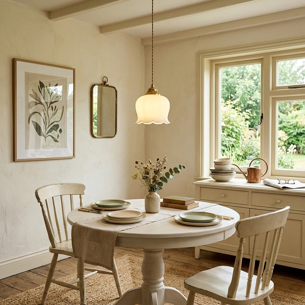 Fleur Scalloped Tulip Pendant Light