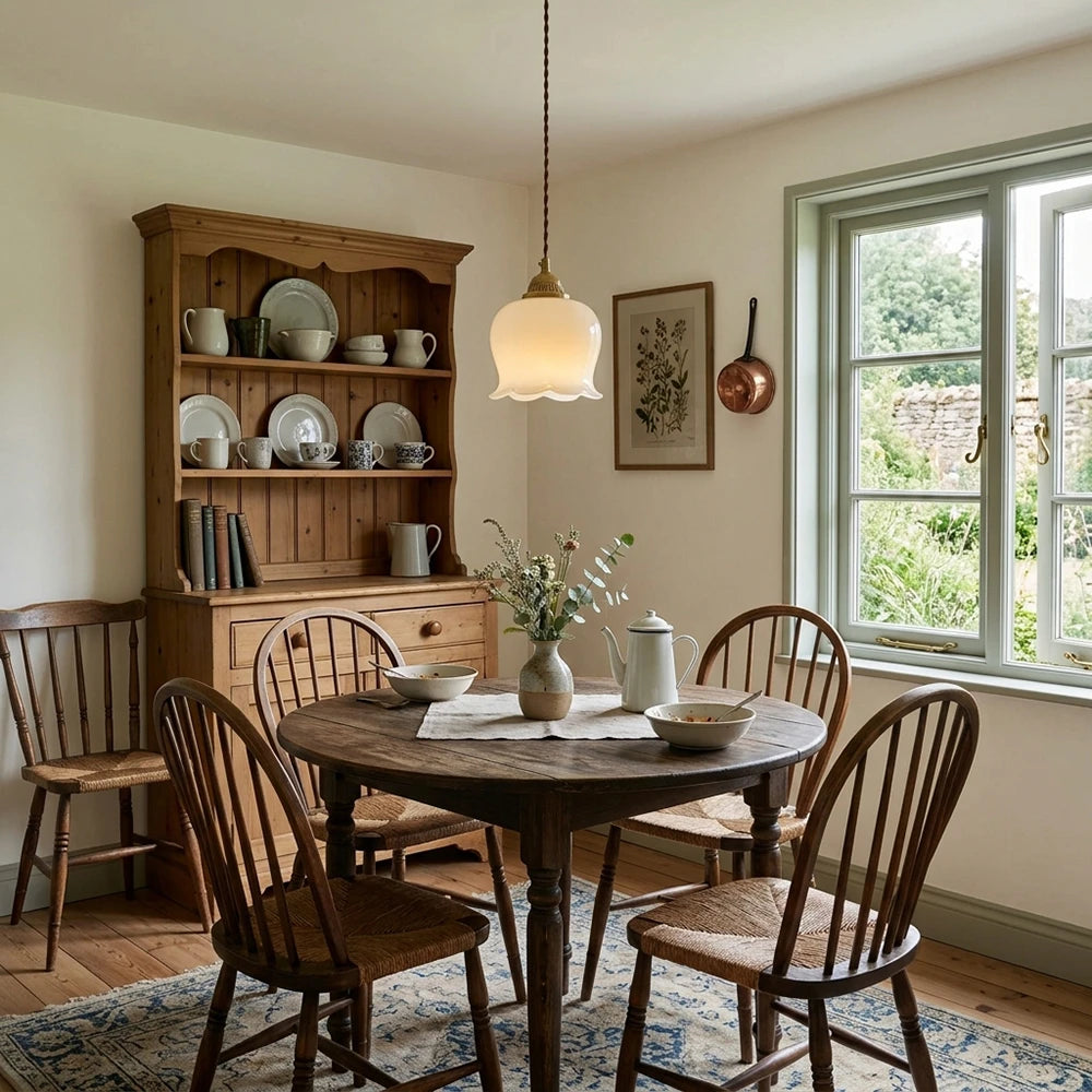 Fleur Scalloped Tulip Pendant Light
