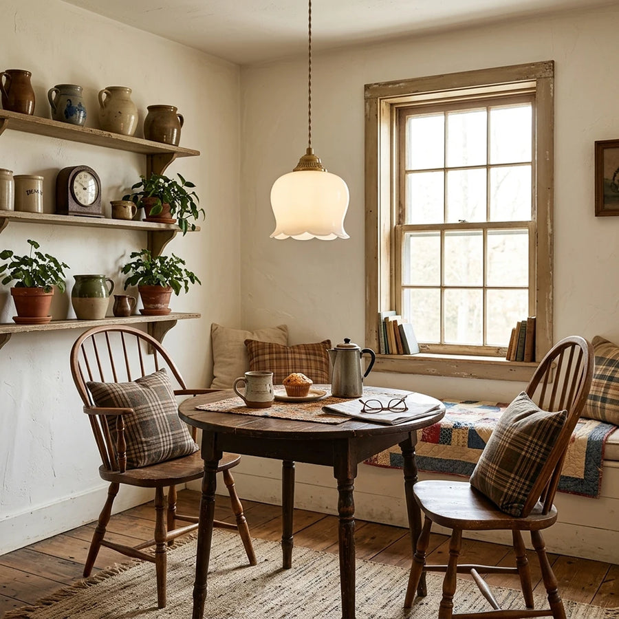 Fleur Scalloped Tulip Pendant Light