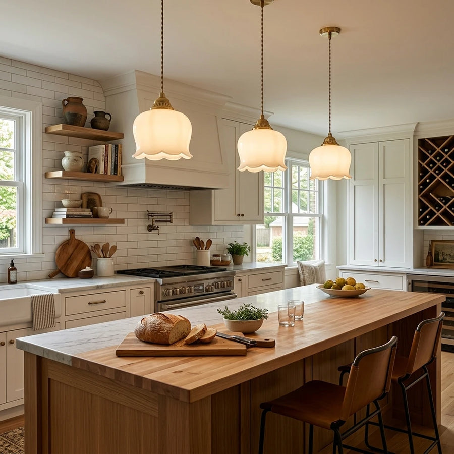 Fleur Scalloped Tulip Pendant Light