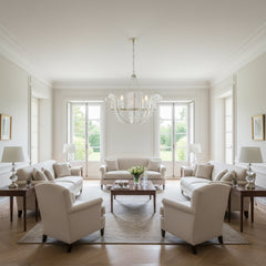 French Country Scroll Arm Candle Chandelier