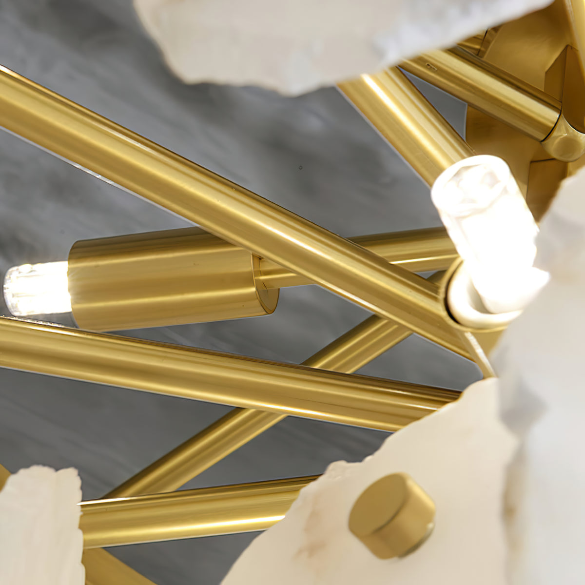 Gloire Luxury Alabaster Chandelier - view 11 | Liootrlamp