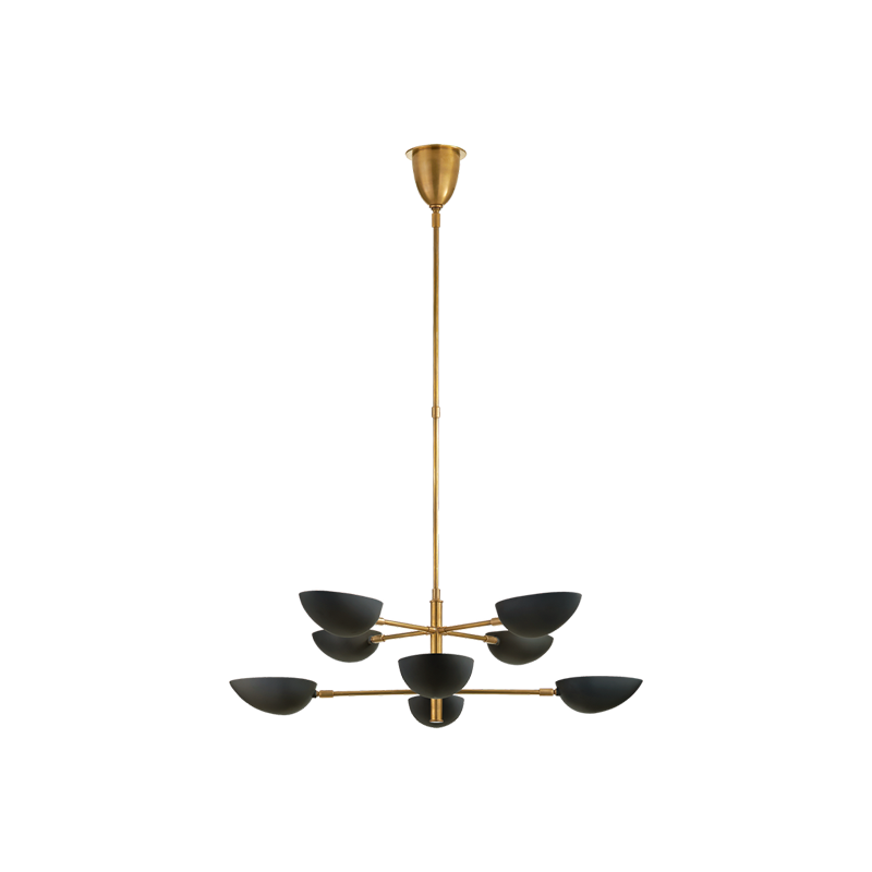 Large Two-Tier Mid-Century Chandelier