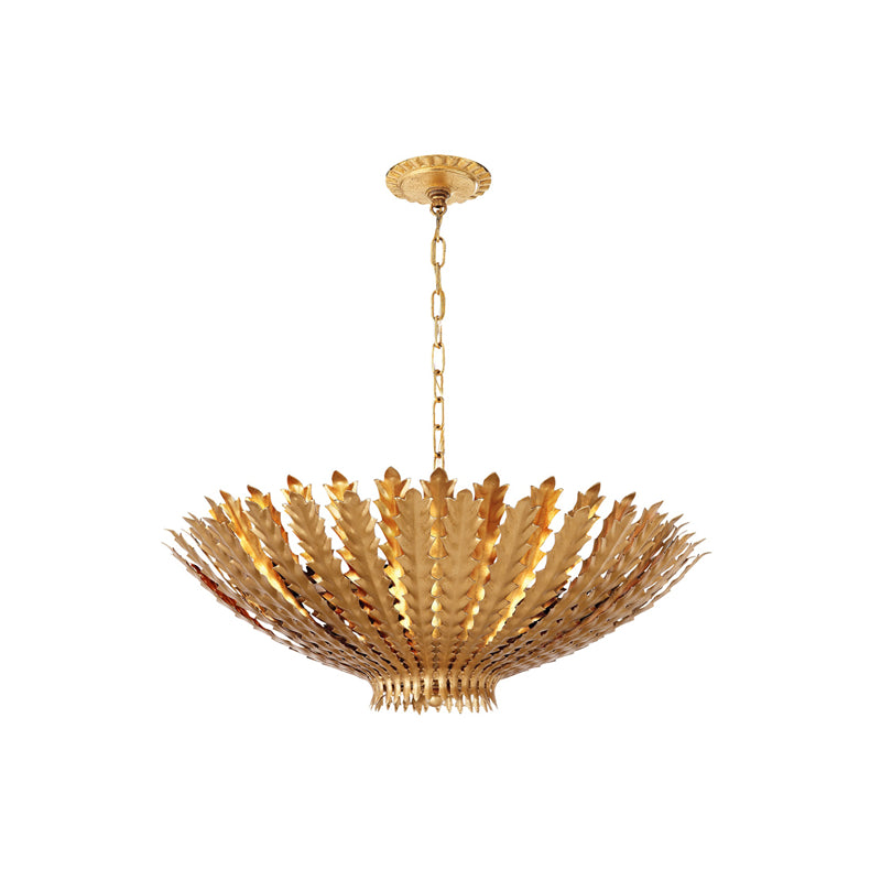 Layered Iron Leaf Art Chandelier