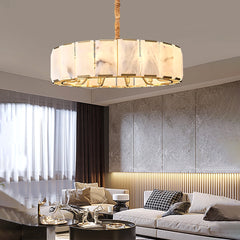 Harlow Calcite Round Alabaster Chandelier