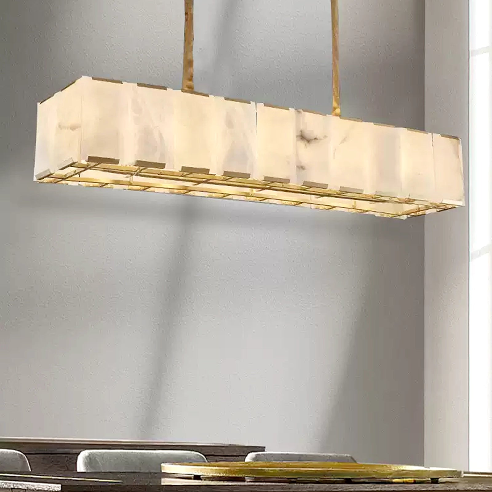 Harlow Calcite Round Alabaster Chandelier