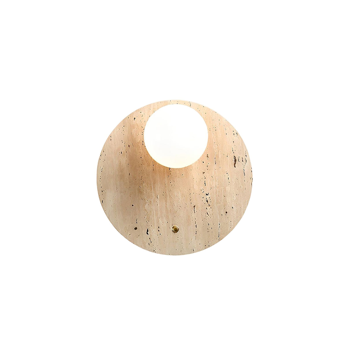 Japanese Oval Travertine Wall Light - view 13 | Liootrlamp