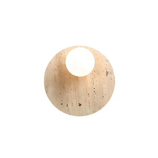 Japanese Oval Travertine Wall Light