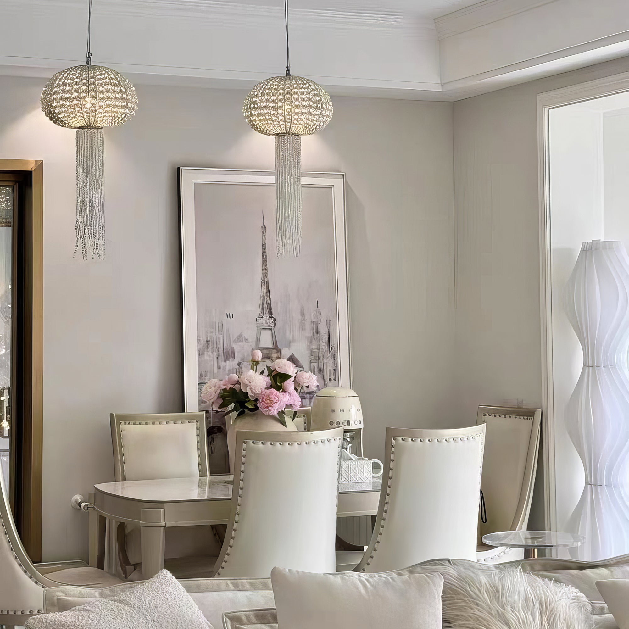 Jellyfish Art Deco Crystal Chandelier