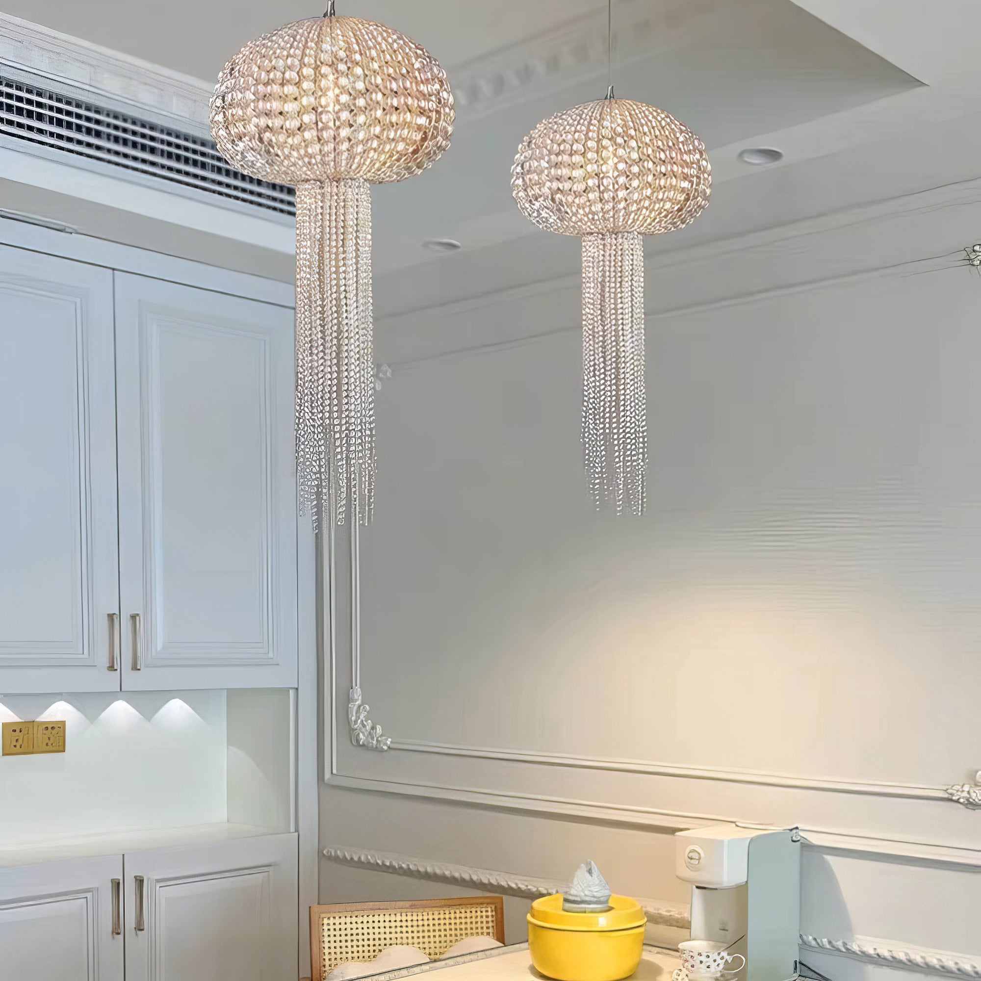 Jellyfish Art Deco Crystal Chandelier
