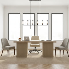 Large Linear Cracked Glass Chandelier