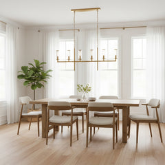 Large Linear Cracked Glass Chandelier