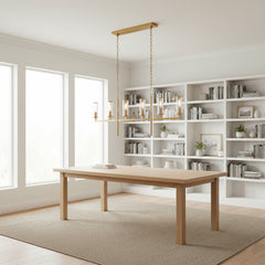 Large Linear Cracked Glass Chandelier