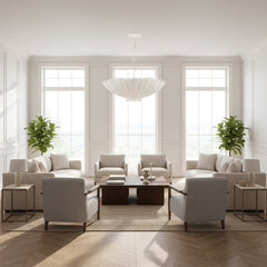 Layered Iron Leaf Art Chandelier