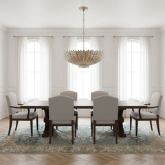 Layered Iron Leaf Art Chandelier