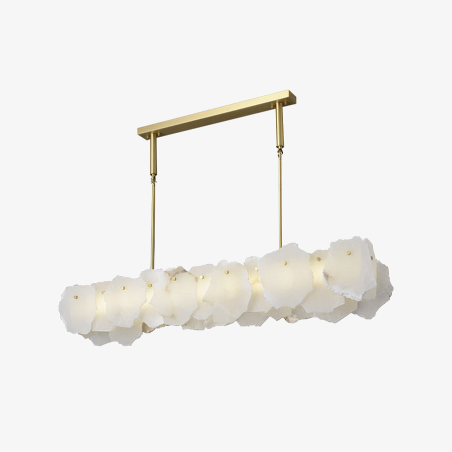 Linear Magari Irregular Alabaster Chandelier