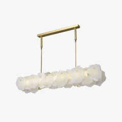 Linear Magari Irregular Alabaster Chandelier