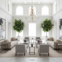 Luxury Gold Leaf Feather Tiered Chandelier