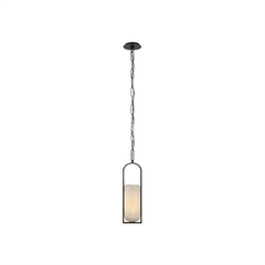 Long Minimalist Alabaster Pendant Lamp