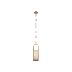 Long Minimalist Alabaster Pendant Lamp