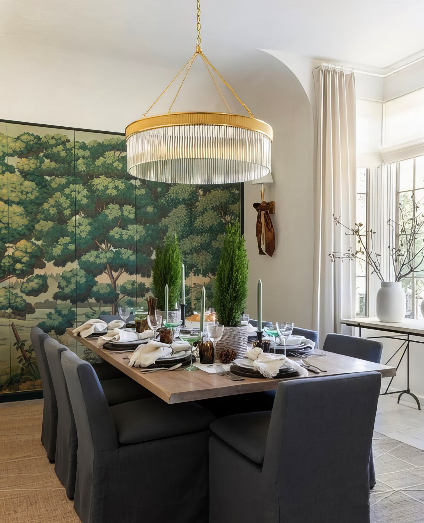 Menier Large Glass Ring Chandelier