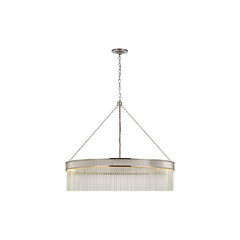 Large Glass Rod Ring Chandelier