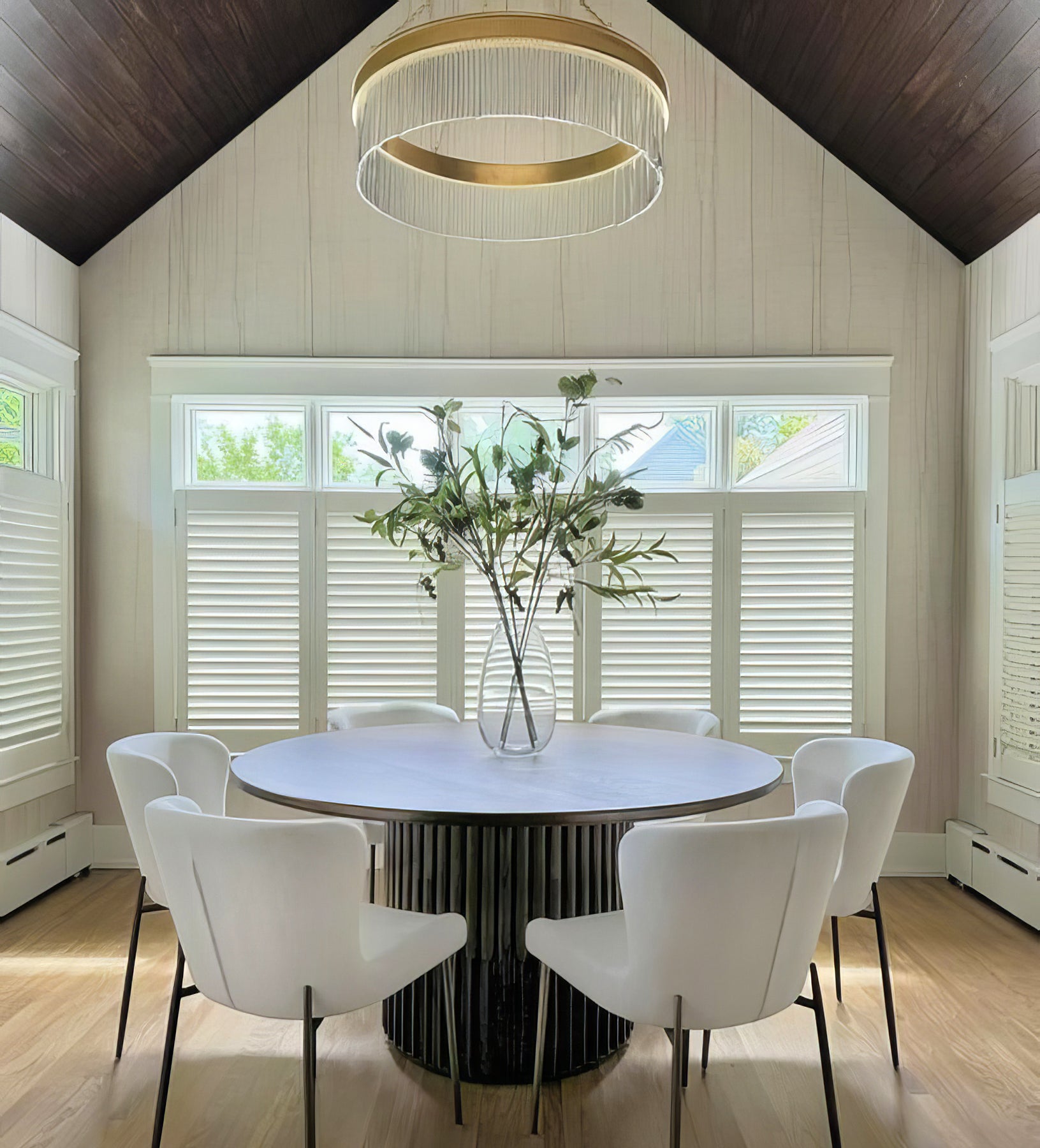 Menier Large Glass Ring Chandelier