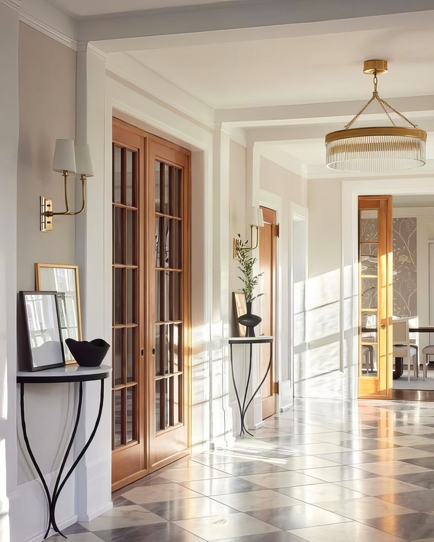 Menier Large Glass Ring Chandelier